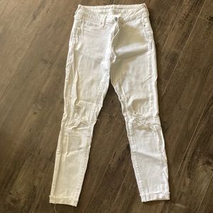 Articles of society distressed white jeans